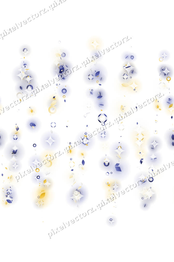 Nahtlose Glitzerwelle aus Tropfen und Ringen auf transparentem Grund