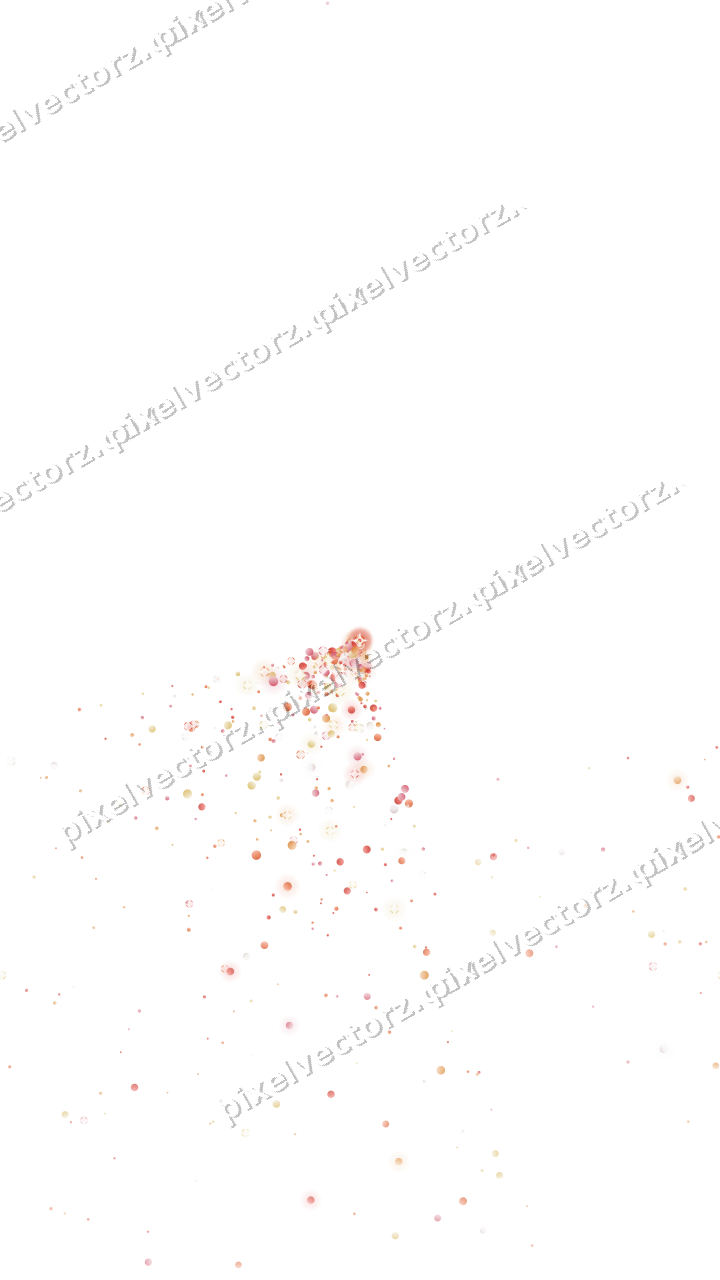 Nahtloser Glitzerfächer aus Punkten in Rot auf transparentem Grund