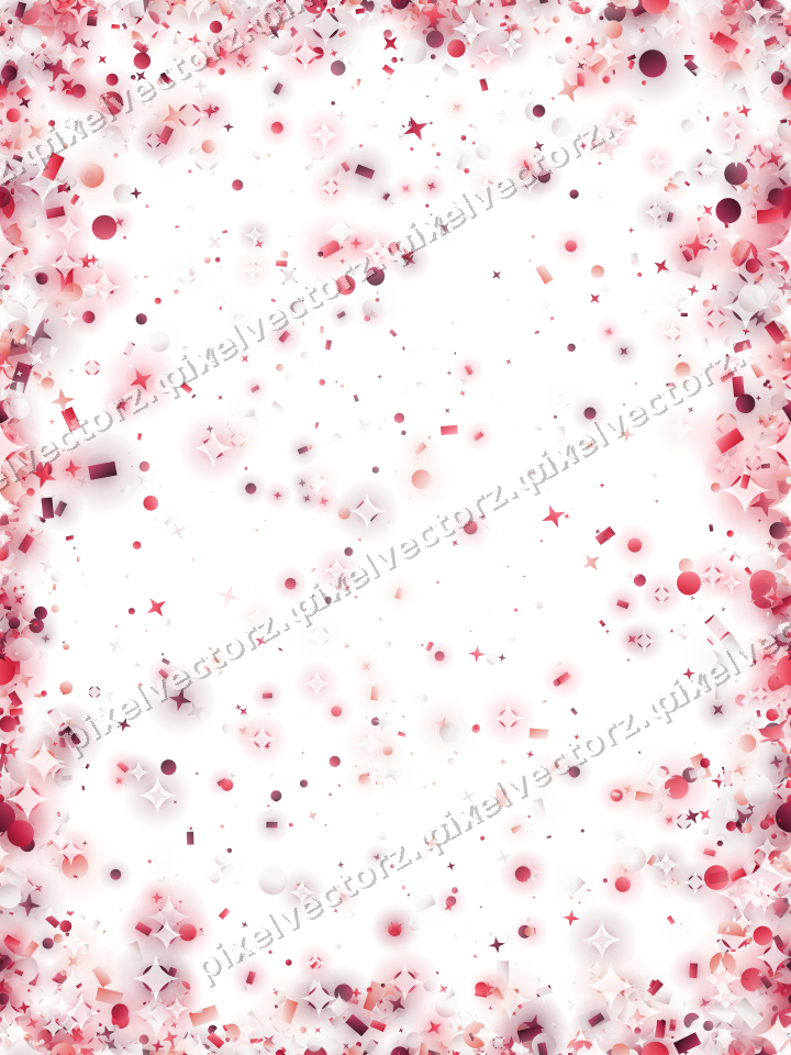 Nahtlose Glitzervignette in Rosa und Rot auf transparentem Grund