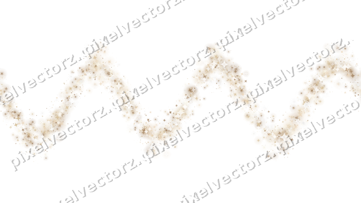 Nahtlose Glitzerwelle aus Sternen und Funken auf transparentem Grund
