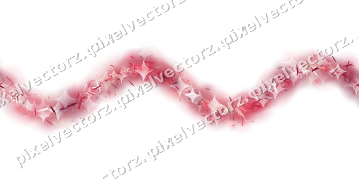 Nahtlose Glitzerwelle aus Splittern in Rosa auf transparentem Grund