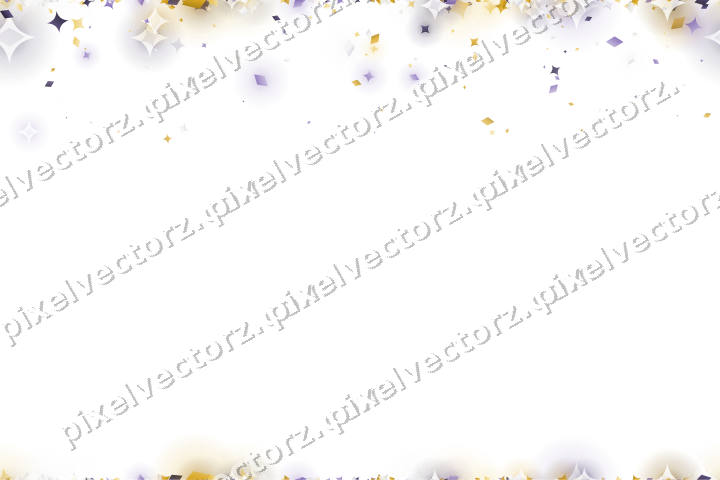 Nahtloser Glitzerregen aus Funken und Rauten auf transparentem Grund