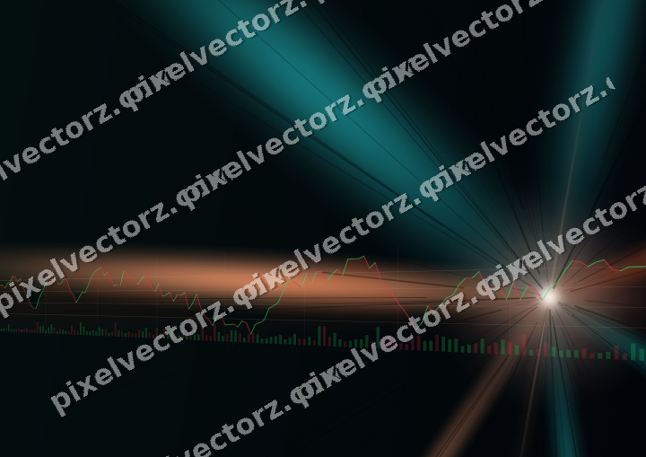 Leuchtender Neon Diagramm Hintergrund in Orange und Petrol