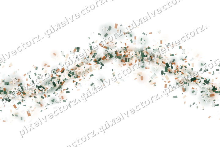 Nahtlose Glitzerwelle aus Konfetti auf transparentem Grund