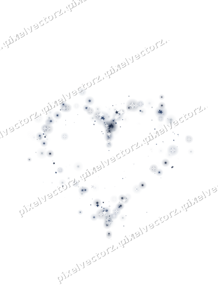 Nahtloses Glitzerherz aus Sternen und Funken auf transparentem Grund