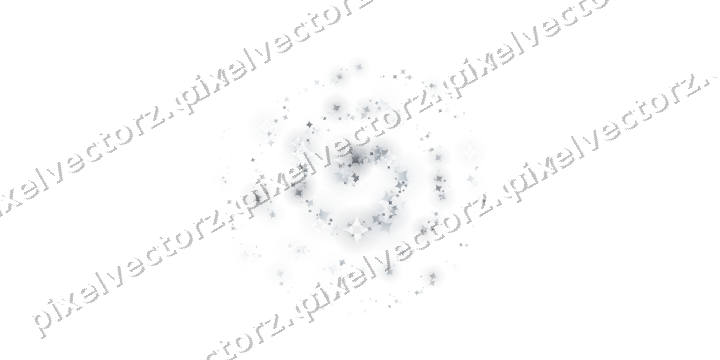 Nahtlose Glitzerspirale aus Funken auf transparentem Grund
