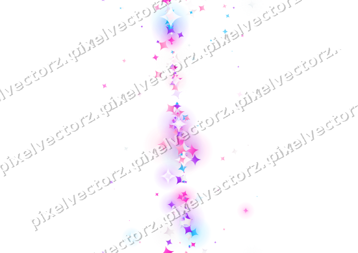 Nahtloses Glitzerband aus Funken in Magenta auf transparentem Grund