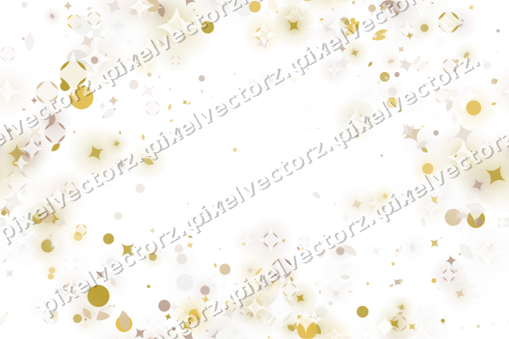 Nahtloser Glitzerkranz aus Funken und Tropfen auf transparentem Grund