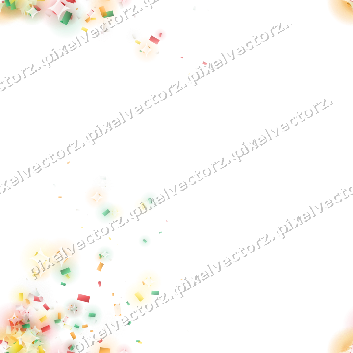 Nahtloser Glitzerfächer aus Konfetti in Rot auf transparentem Grund