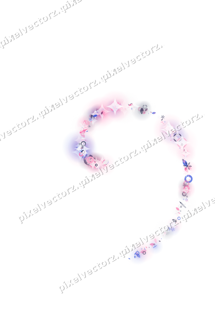 Nahtlose Glitzerspirale in Rosa und Blau auf transparentem Grund