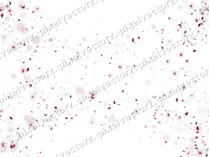 Nahtloser Glitzerkranz aus Tropfen und Rauten auf transparentem Grund