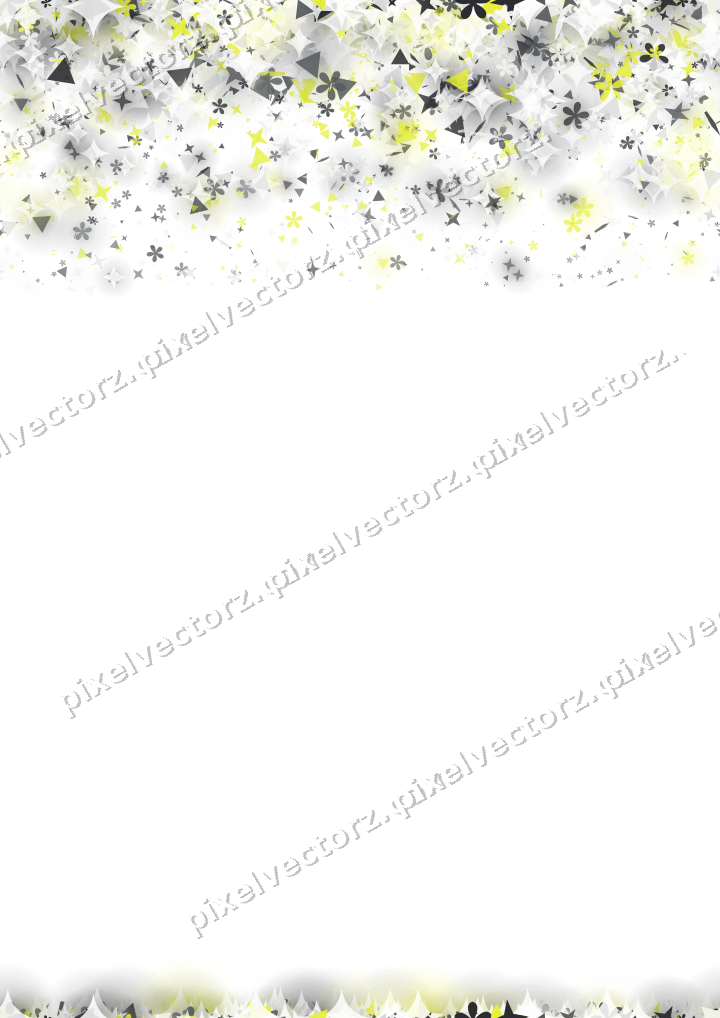 Nahtloser Glitzerregen aus Sternen und Blüten auf transparentem Grund