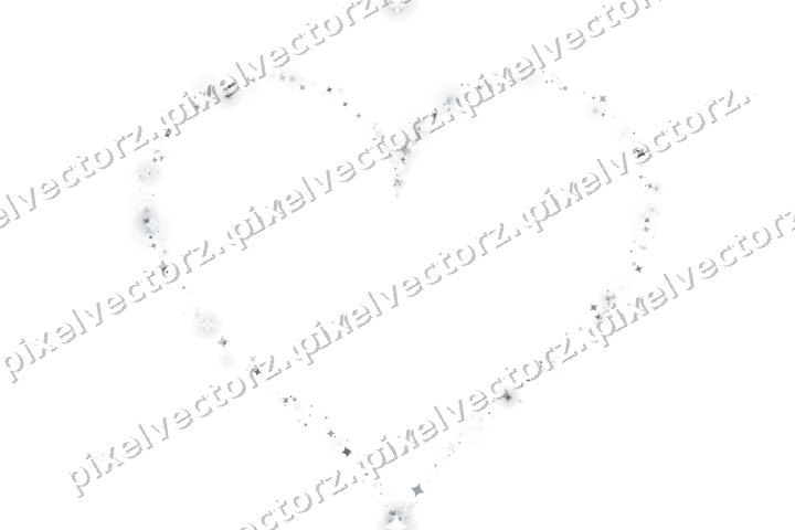 Nahtloses Glitzerherz aus Funken in Blassblau auf transparentem Grund