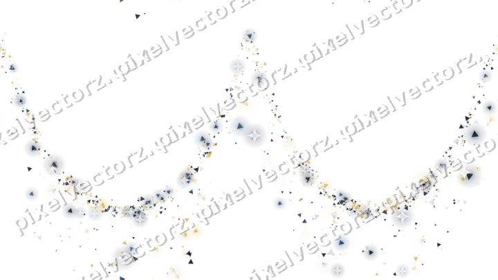 Nahtlose Glitzergirlande aus Dreiecken auf transparentem Grund