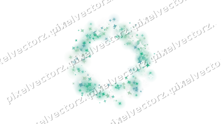 Nahtloser Glitzerkranz aus Funken in Grün auf transparentem Grund