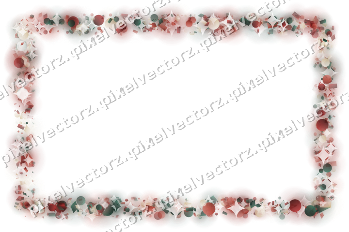 Nahtloser Glitzerrahmen aus Punkten und Rauten auf transparentem Grund