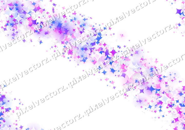 Nahtloser Glitzerbogen aus Funken in Violett auf transparentem Grund