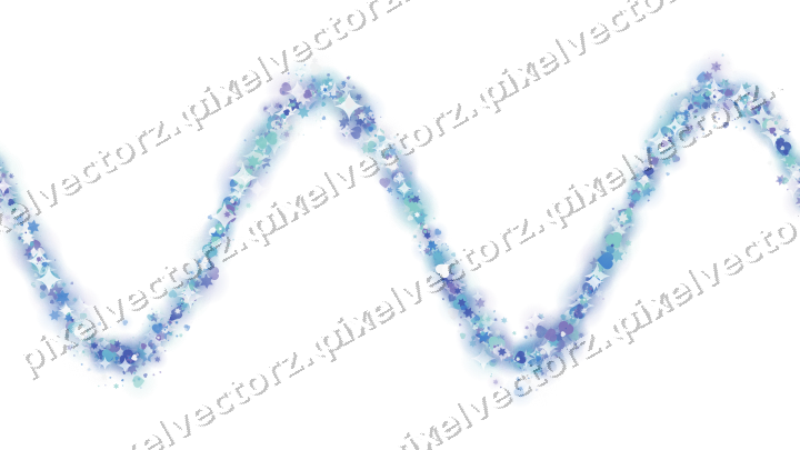 Nahtlose Glitzerwelle aus Sternen und Herzen auf transparentem Grund