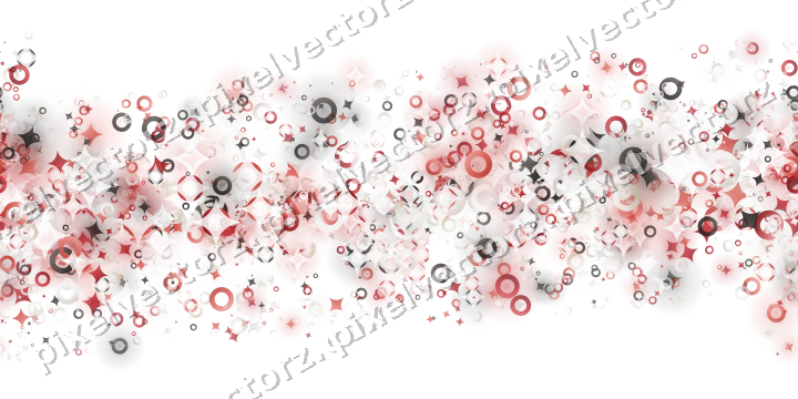Nahtloses Glitzerband aus Funken und Ringen auf transparentem Grund