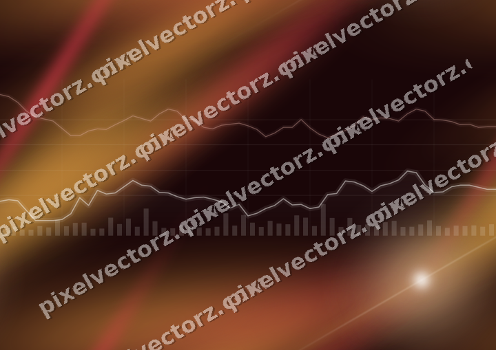 Nahtloser Neon Diagramm Hintergrund in Orange und Bernstein