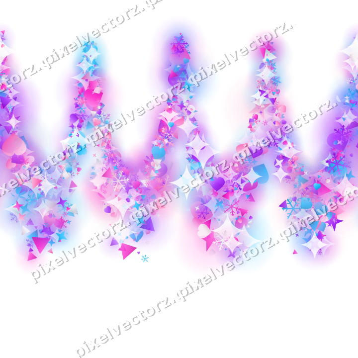 Nahtlose Glitzergirlande in Magenta auf transparentem Grund