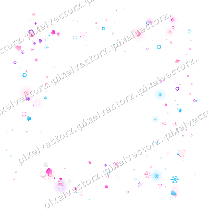 Nahtloser Glitzerrahmen in Magenta und Violett auf transparentem Grund