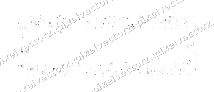 Nahtloser Glitzerrahmen aus Sternen in Rosa auf transparentem Grund
