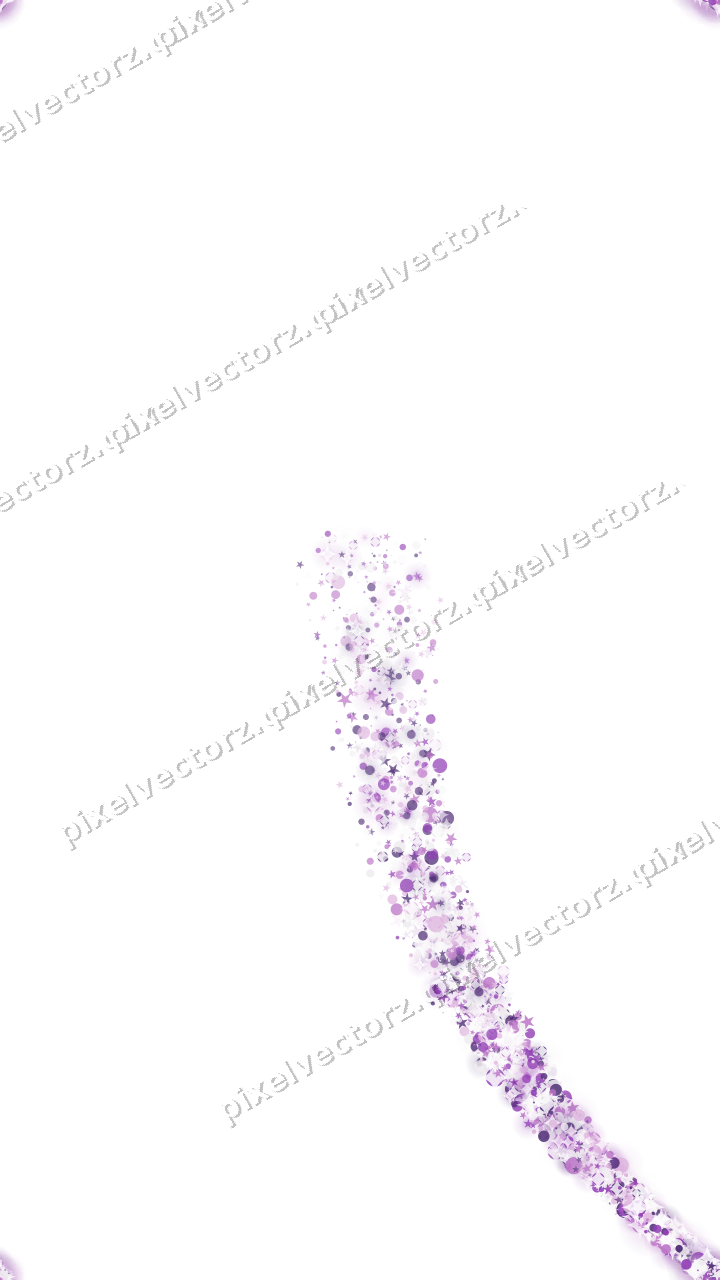 Nahtloser Sternenschweif in Violett auf transparentem Grund