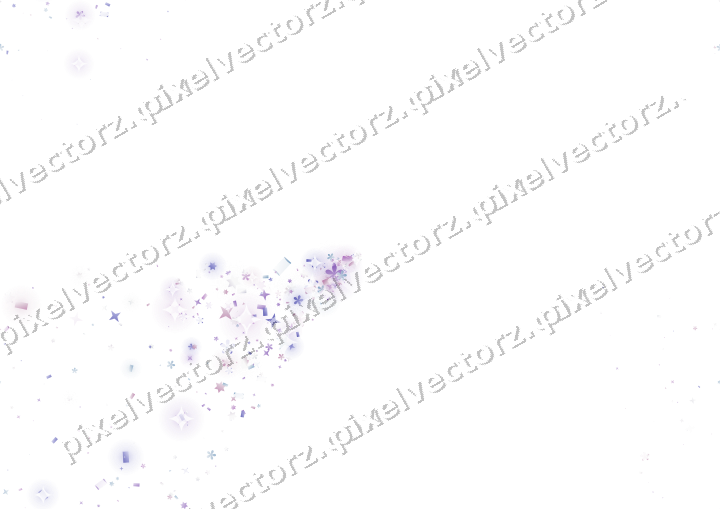 Nahtloser Glitzerfächer aus Sternen und Blüten auf transparentem Grund