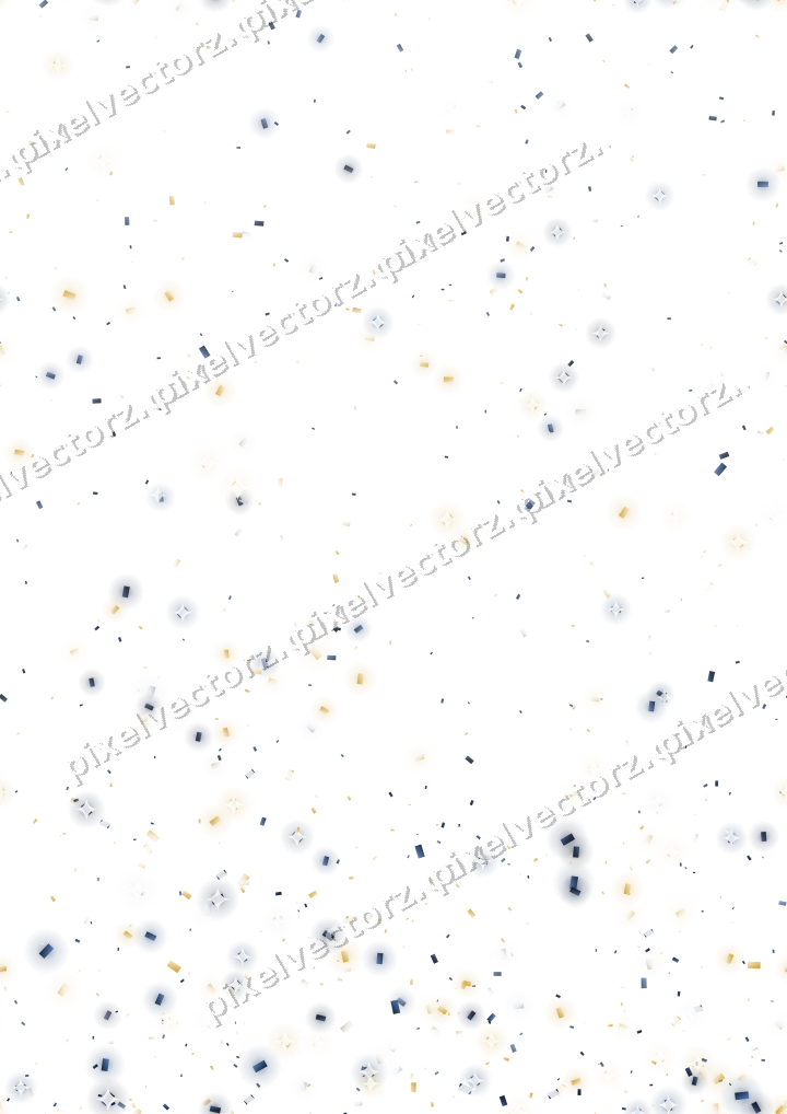 Nahtloser Glitzeraufstieg aus Konfetti auf transparentem Grund