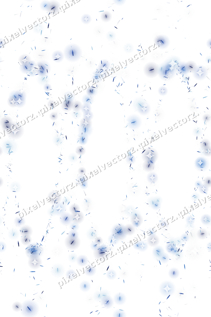 Nahtlose Glitzergirlande aus Splittern in Blau auf transparentem Grund