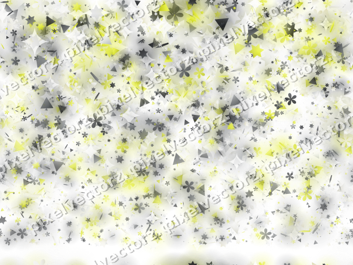 Nahtloser Glitzerregen aus Sternen und Blüten auf transparentem Grund