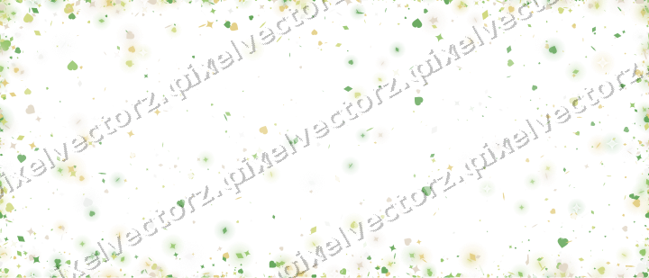Nahtlose Glitzervignette aus Funken und Herzen auf transparentem Grund