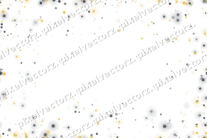 Nahtlose Glitzervignette aus Sternen auf transparentem Grund