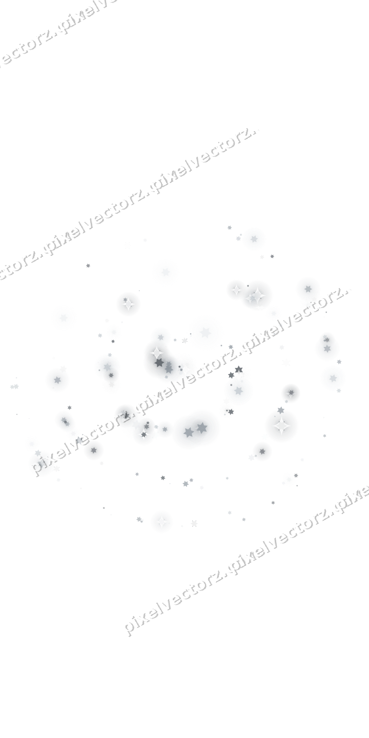 Nahtlose Glitzerspirale aus Sternen auf transparentem Grund
