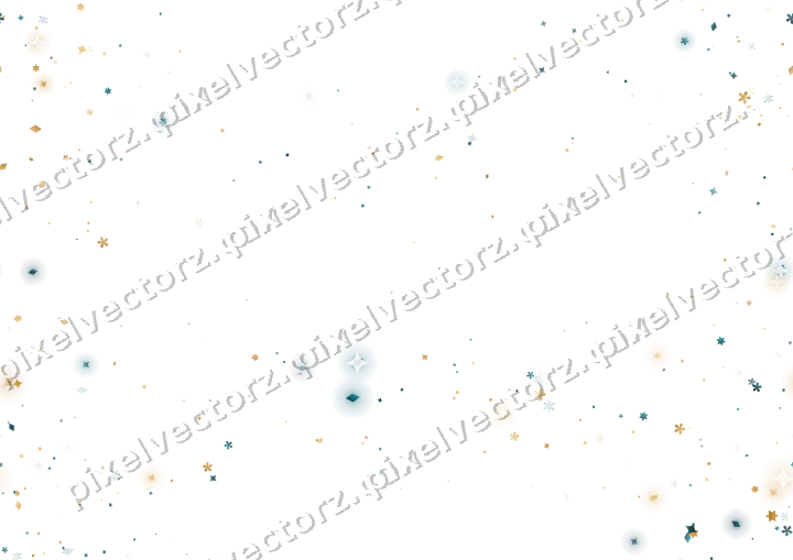 Nahtloser Glitzerkranz aus Sternen und Funken auf transparentem Grund