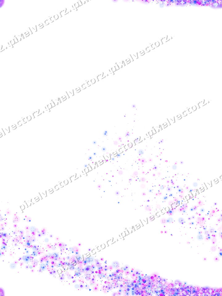 Nahtloser Sternenschweif in Violett und Blau auf transparentem Grund