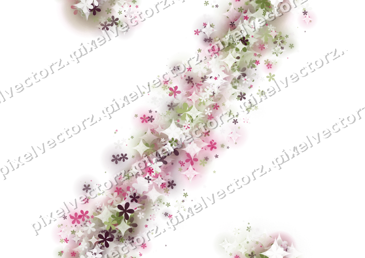 Nahtloses Glitzerband aus Blüten in Limette auf transparentem Grund