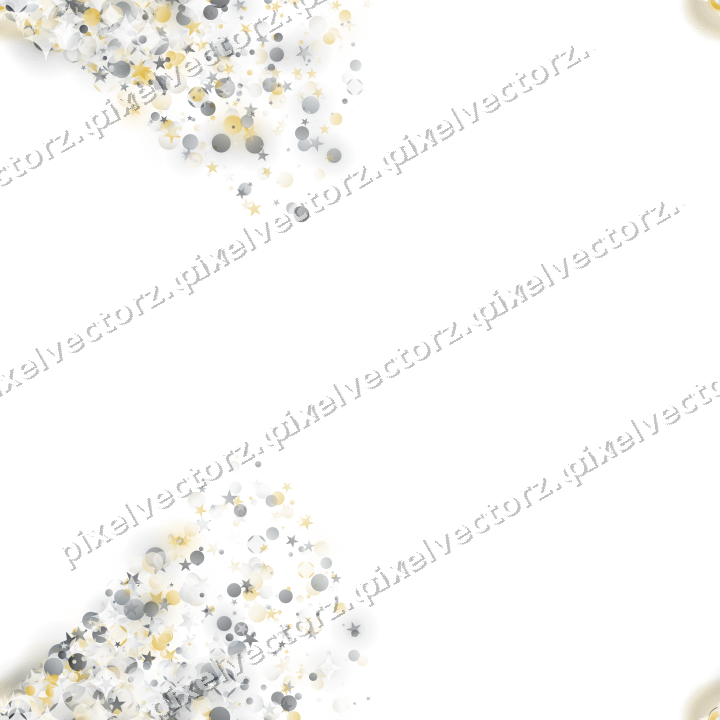 Nahtloser Glitzerfächer in Bernstein und Grau auf transparentem Grund