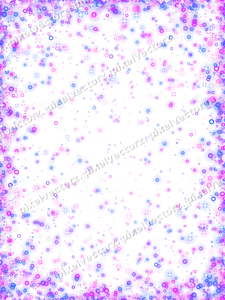 Nahtlose Glitzervignette aus Ringen in Violett auf transparentem Grund