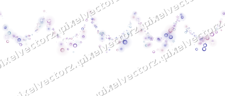 Nahtlose Glitzergirlande in Violett und Blau auf transparentem Grund