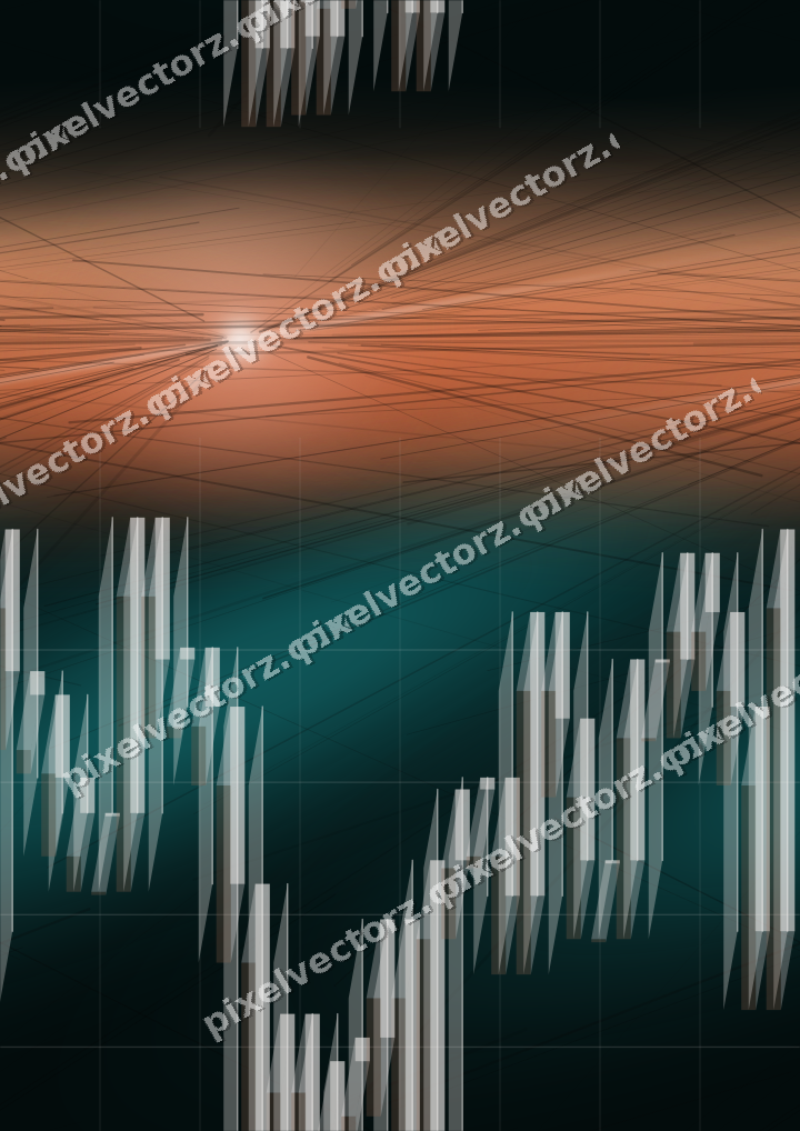 Nahtloser Neon Diagramm Hintergrund in Orange und Petrol
