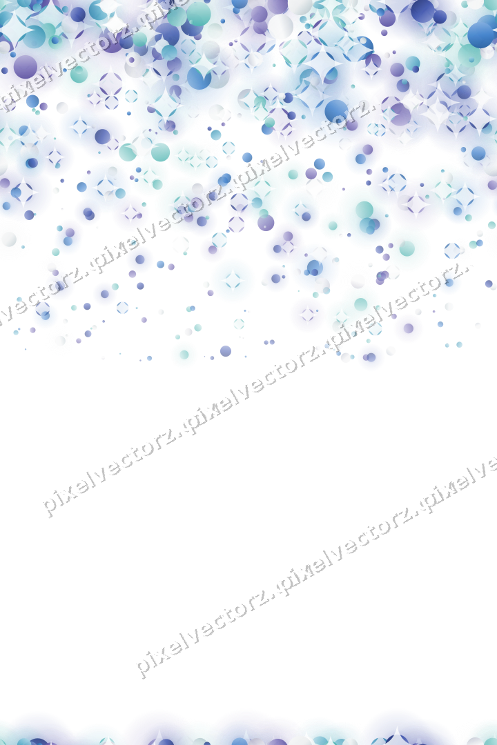 Nahtloser Glitzerregen aus Punkten in Blau auf transparentem Grund