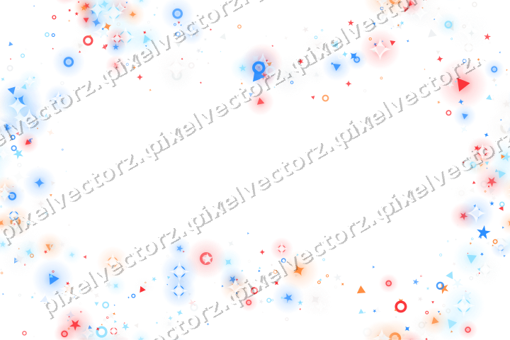 Nahtloser Glitzerkranz aus Sternen und Funken auf transparentem Grund