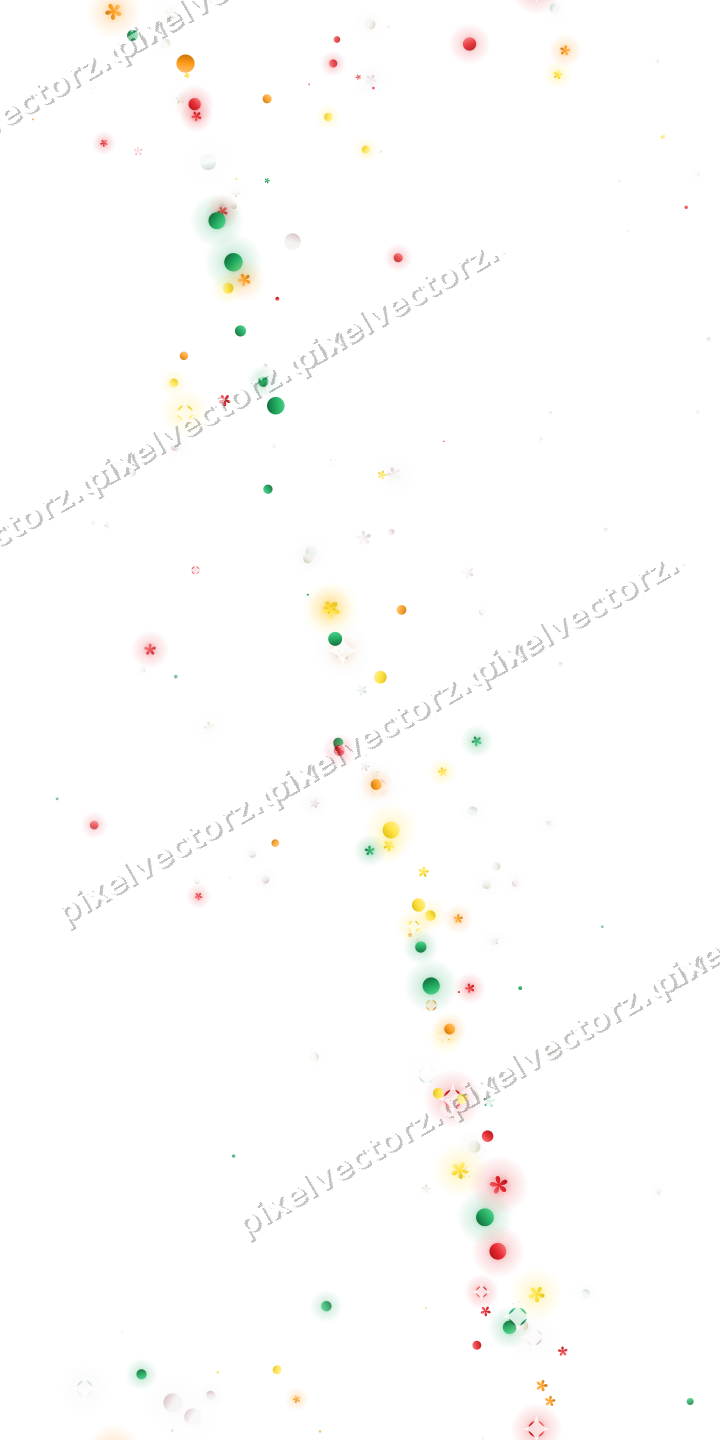 Nahtloses Glitzerband aus Blüten und Punkten auf transparentem Grund