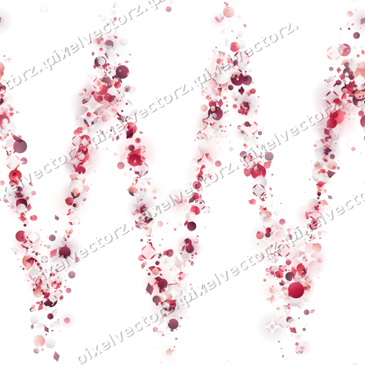 Nahtlose Glitzerwelle aus Punkten und Rauten auf transparentem Grund