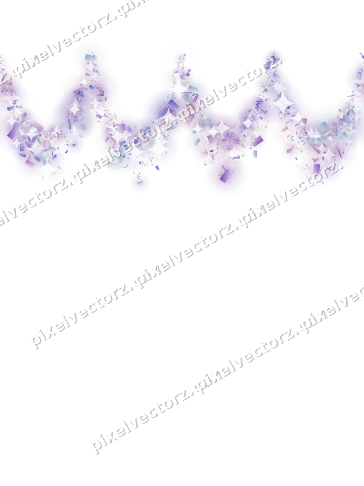Nahtlose Glitzergirlande in Violett und Blau auf transparentem Grund