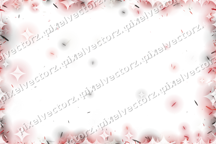 Nahtloser Randglitzer aus Splittern in Rot auf transparentem Grund