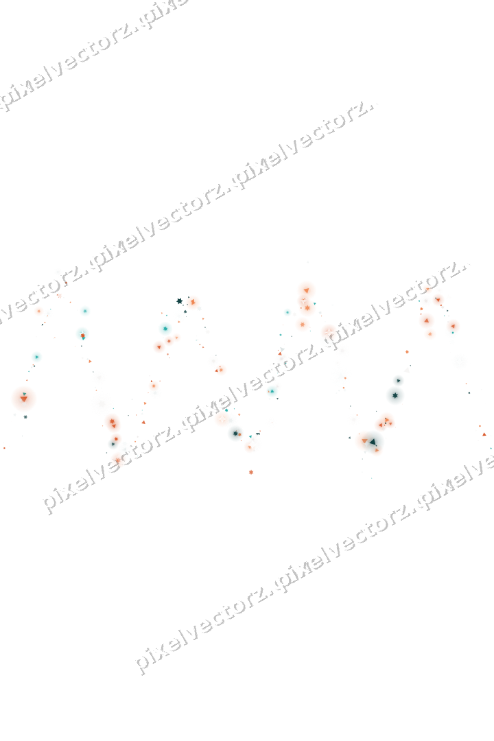 Nahtlose Glitzerwelle in Orange und Petrol auf transparentem Grund