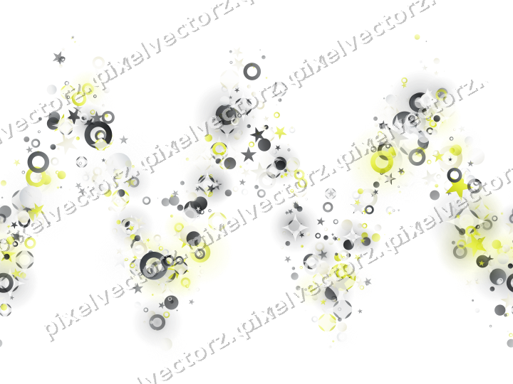 Nahtlose Glitzerwelle aus Sternen und Punkten auf transparentem Grund